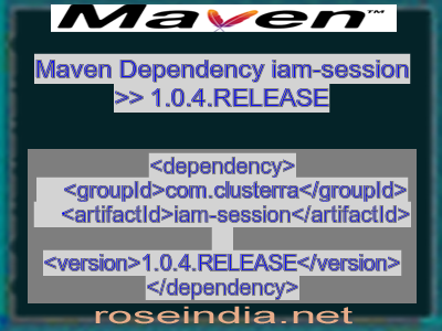 Maven dependency of iam-session version 1.0.4.RELEASE