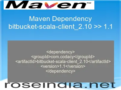 Maven dependency of bitbucket-scala-client_2.10 version 1.1