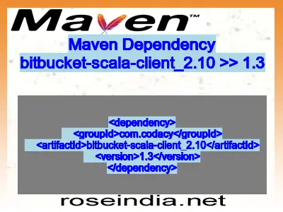 Maven dependency of bitbucket-scala-client_2.10 version 1.3
