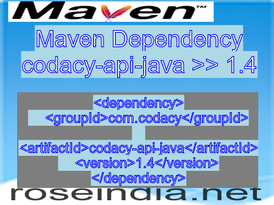 Maven dependency of codacy-api-java version 1.4