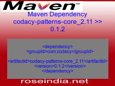 Maven dependency of codacy-patterns-core_2.11 version 0.1.2