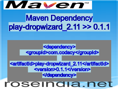 Maven dependency of play-dropwizard_2.11 version 0.1.1