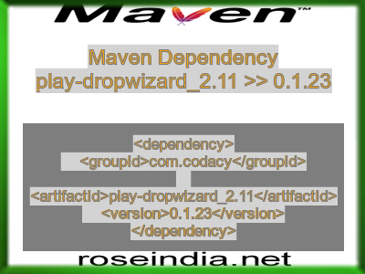 Maven dependency of play-dropwizard_2.11 version 0.1.23