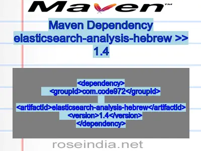 Maven dependency of elasticsearch-analysis-hebrew version 1.4