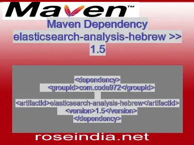 Maven dependency of elasticsearch-analysis-hebrew version 1.5