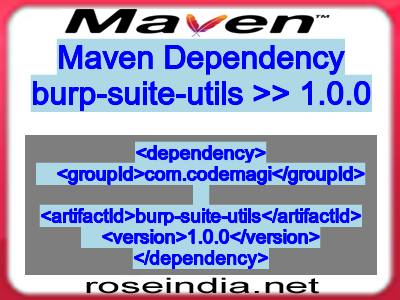 Maven dependency of burp-suite-utils version 1.0.0
