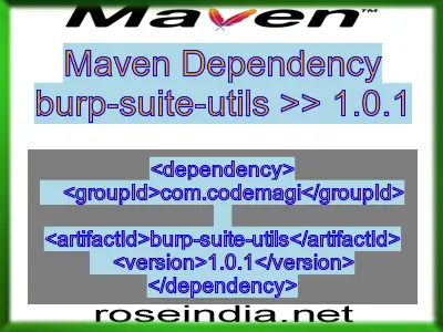Maven dependency of burp-suite-utils version 1.0.1