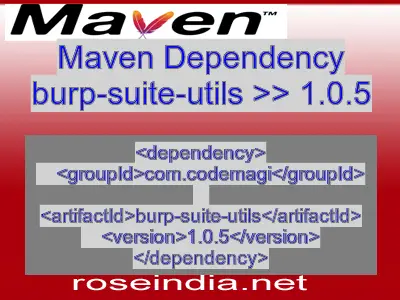 Maven dependency of burp-suite-utils version 1.0.5