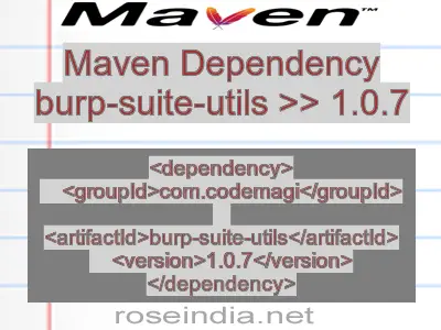 Maven dependency of burp-suite-utils version 1.0.7