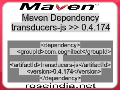 Maven dependency of transducers-js version 0.4.174