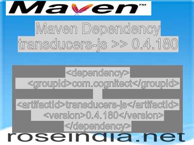 Maven dependency of transducers-js version 0.4.180