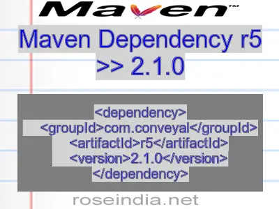 Maven dependency of r5 version 2.1.0