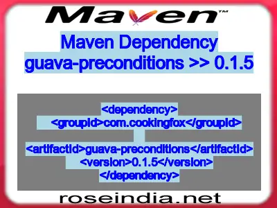 Maven dependency of guava-preconditions version 0.1.5