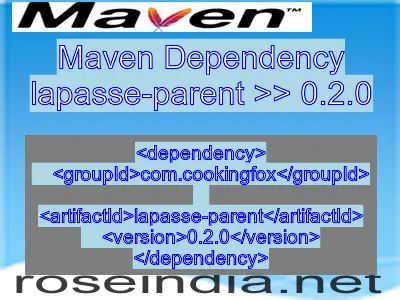 Maven dependency of lapasse-parent version 0.2.0