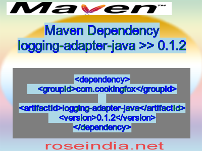 Maven dependency of logging-adapter-java version 0.1.2