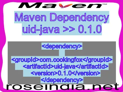 Maven dependency of uid-java version 0.1.0