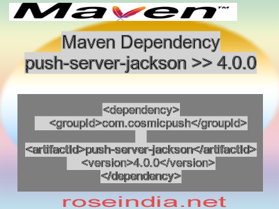 Maven dependency of push-server-jackson version 4.0.0