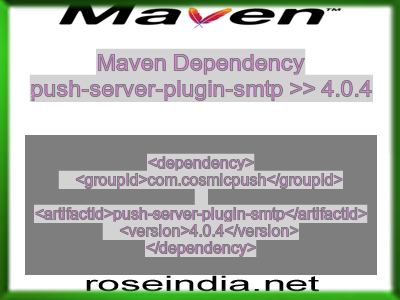 Maven dependency of push-server-plugin-smtp version 4.0.4