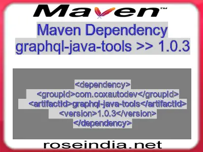 Maven dependency of graphql-java-tools version 1.0.3