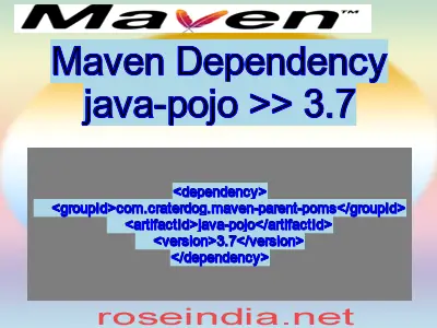 Maven dependency of java-pojo version 3.7