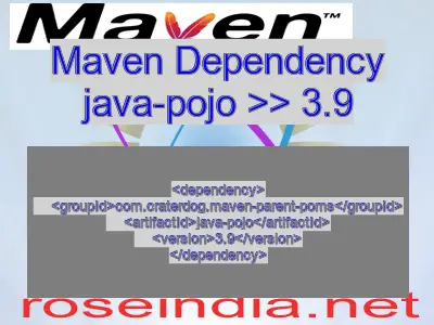 Maven dependency of java-pojo version 3.9
