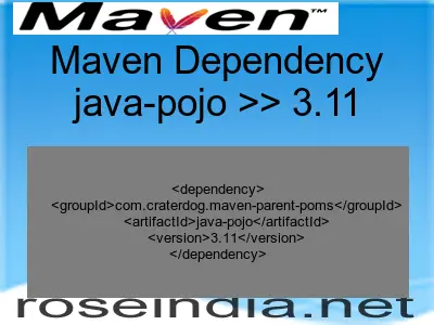 Maven dependency of java-pojo version 3.11