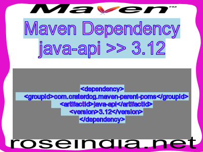 Maven dependency of java-api version 3.12