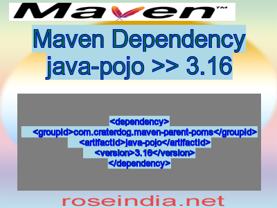 Maven dependency of java-pojo version 3.16