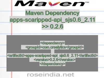 Maven dependency of apps-scaripped-api_sjs0.6_2.11 version 0.2.6