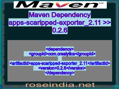 Maven dependency of apps-scaripped-exporter_2.11 version 0.2.6