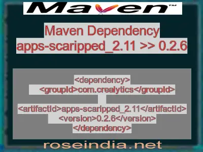 Maven dependency of apps-scaripped_2.11 version 0.2.6