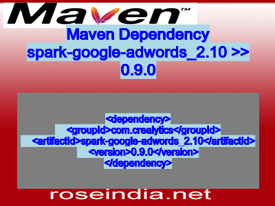 Maven dependency of spark-google-adwords_2.10 version 0.9.0