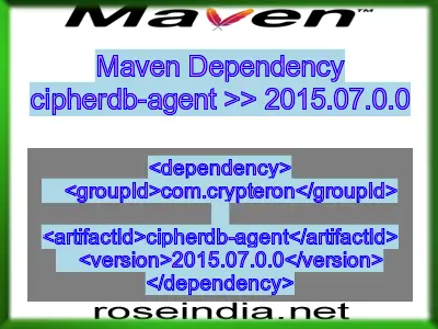 Maven dependency of cipherdb-agent version 2015.07.0.0