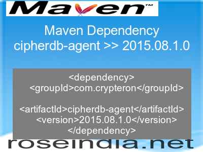 Maven dependency of cipherdb-agent version 2015.08.1.0