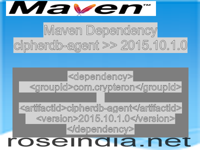 Maven dependency of cipherdb-agent version 2015.10.1.0