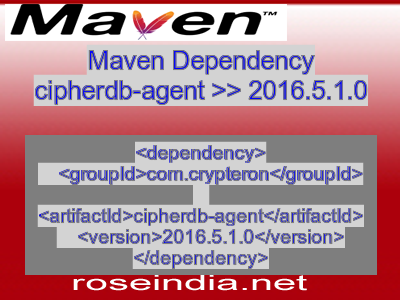Maven dependency of cipherdb-agent version 2016.5.1.0