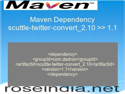 Maven dependency of scuttle-twitter-convert_2.10 version 1.1