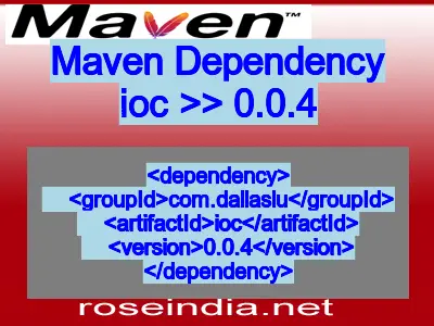 Maven dependency of ioc version 0.0.4