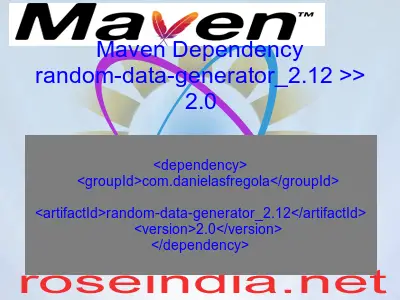 Maven dependency of random-data-generator_2.12 version 2.0