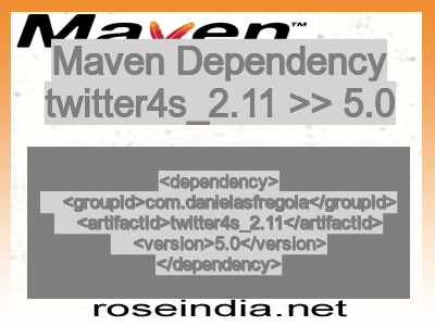 Maven dependency of twitter4s_2.11 version 5.0