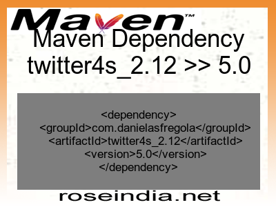 Maven dependency of twitter4s_2.12 version 5.0