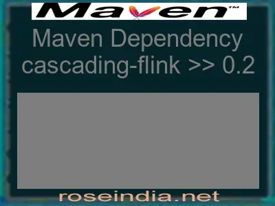 Maven dependency of cascading-flink version 0.2