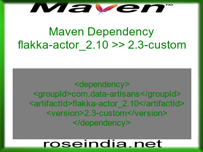 Maven dependency of flakka-actor_2.10 version 2.3-custom