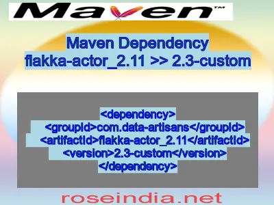 Maven dependency of flakka-actor_2.11 version 2.3-custom