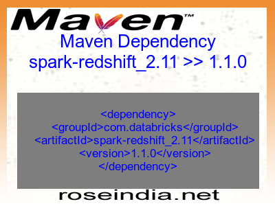 Maven dependency of spark-redshift_2.11 version 1.1.0