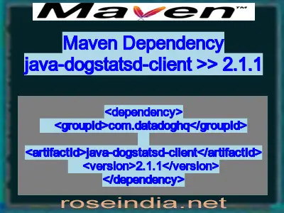Maven dependency of java-dogstatsd-client version 2.1.1
