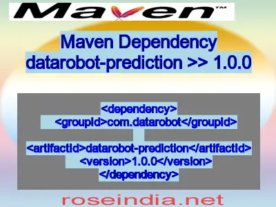Maven dependency of datarobot-prediction version 1.0.0