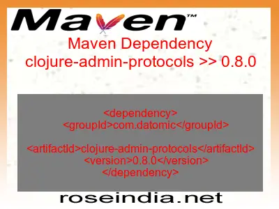 Maven dependency of clojure-admin-protocols version 0.8.0
