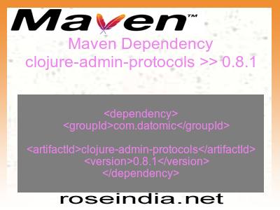 Maven dependency of clojure-admin-protocols version 0.8.1