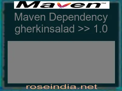 Maven dependency of gherkinsalad version 1.0